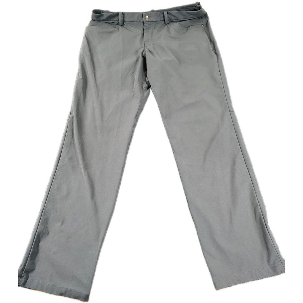 Lululemon ABC Commission Pant Mens 38 Gray Chino Straight Leg Stretch Casual